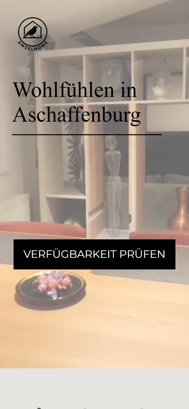 Website AmselHome - Ansicht Smartphone